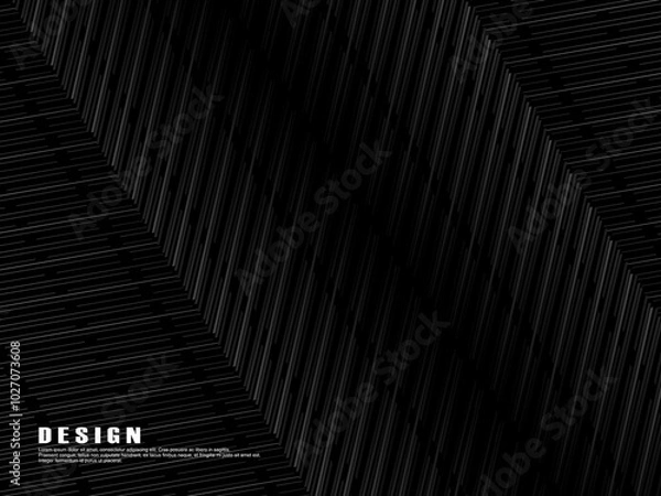 Fototapeta Black abstract geometric background. Modern shape concept. Black gradient lines poola background.