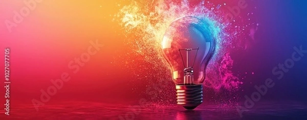 Fototapeta expansion idea for business growth, Innovation, creativity, strategy, development, success,planning , vision, Dynamic colors, copy space for text,