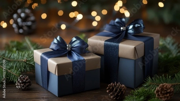 Fototapeta The Beautiful Gift Boxes