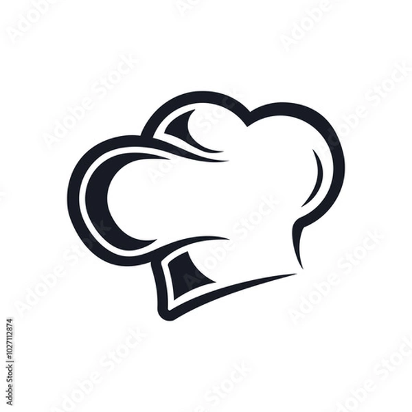 Fototapeta chef hat logo and icon vector design template