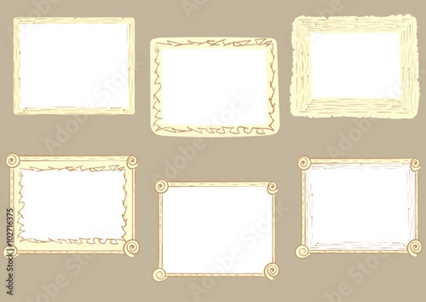 Fototapeta Curve brown photoframe
