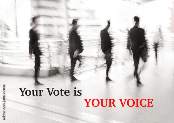 Obraz motion blur businessman