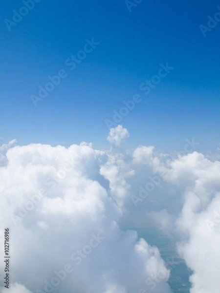 Obraz Clear sky with clouds