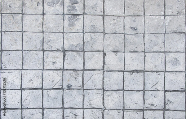 Obraz Granite cobble stone brick pavement background