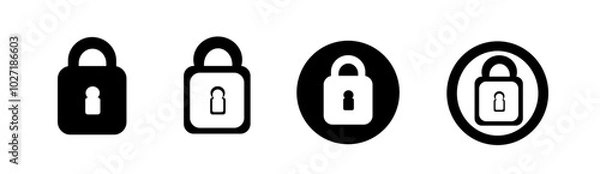 Obraz lock icon set