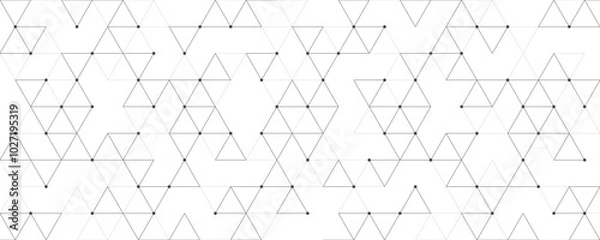 Fototapeta Abstract vector background with a seamless geometric pattern of simple triangle shapes. Stylish vector texture