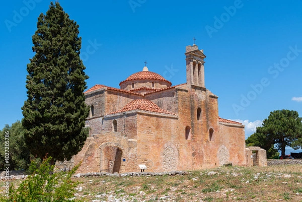Fototapeta Metamorphosis Sotiros church inside Castle of Pylos (Niokastron)