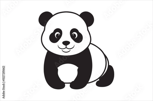 Obraz panda bear cartoon