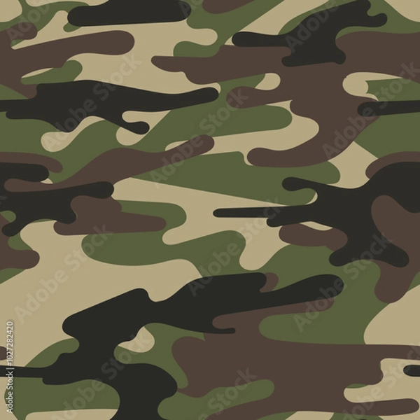 Fototapeta vector print camouflage. seamless pattern for clothing or print