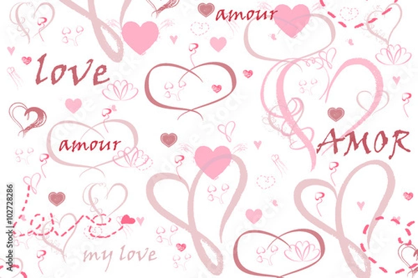 Obraz Corazones pintados