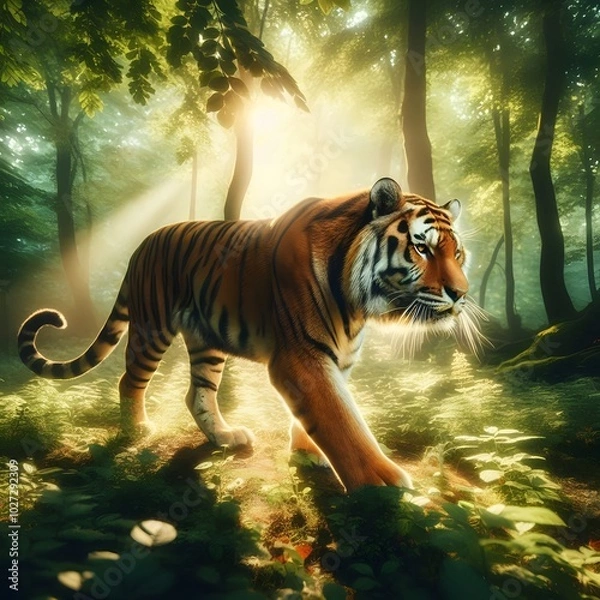 Obraz A tiger in a forest