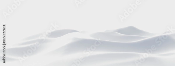 Fototapeta White snow mountain. White terrain.