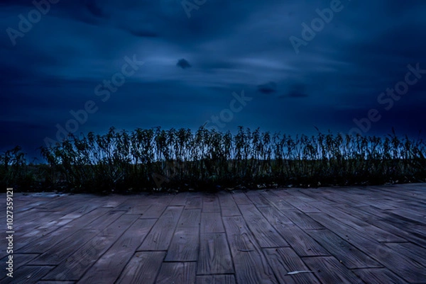 Fototapeta horizonte oscuro en un paisaje de invierno. Se acerca una tormenta
