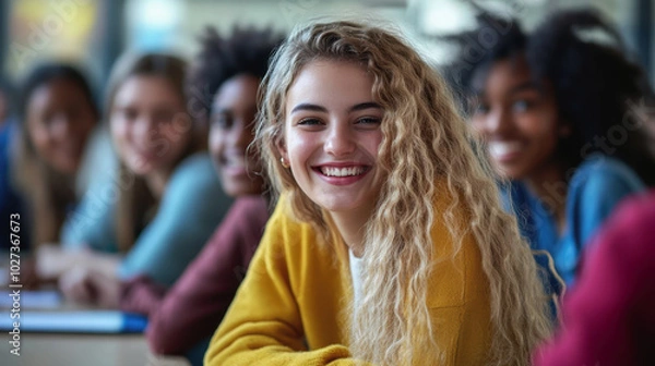 Fototapeta International Students' Day. the younger generation. students