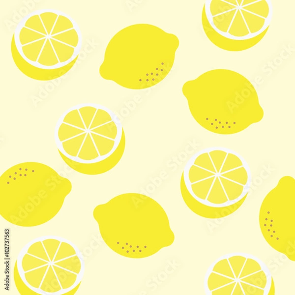 Fototapeta Seamless lemon pattern