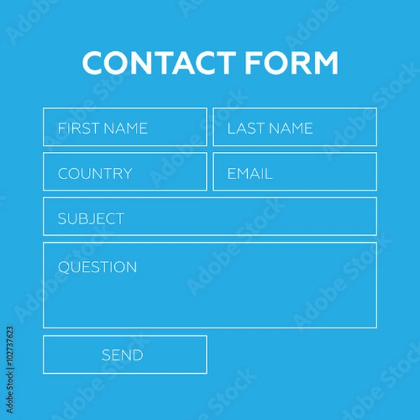 Fototapeta Contact form. Web element