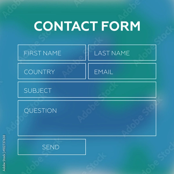 Fototapeta Contact form. Web element