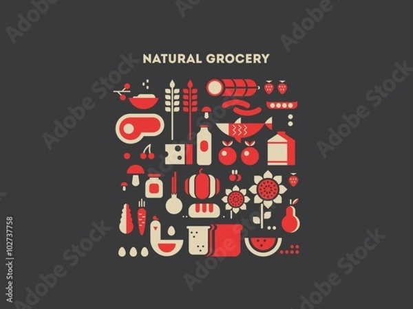 Fototapeta Natural grocery food