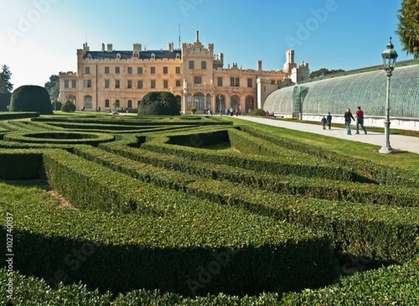 Obraz Castel Lednice II., park, garden, editorial photo