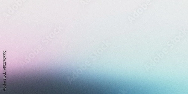 Fototapeta Gradient background with pitch black and pastel blue tones, featuring soft radial gradients and a light, airy blur, noise texture effect