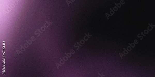 Fototapeta Gradient background with pitch black and soft lavender tones, with gentle radial gradients and a light, serene blur, noise texture effect