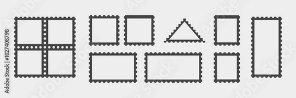 Obraz Post mark frames for letters. Vector illustration