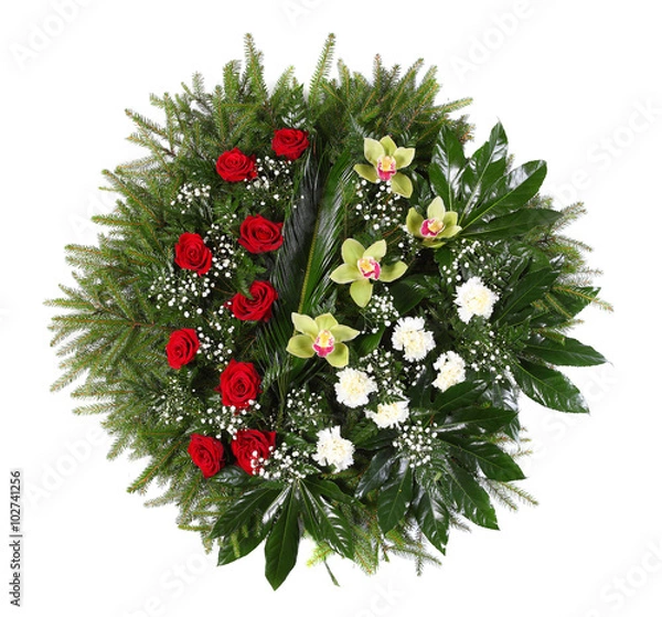 Obraz green funeral wreath