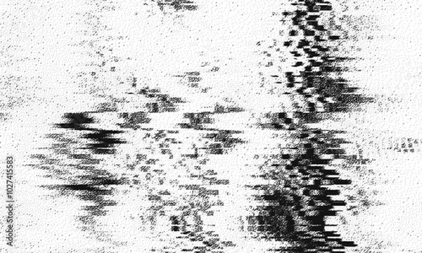 Fototapeta Glitch background. VHS grunge texture. Retro video backdrop. Abstract pixel noise effect. Vector illustration.