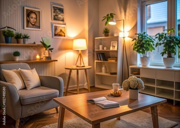 Fototapeta Fertility and Contraceptive Health Consultation in Low Light Setting