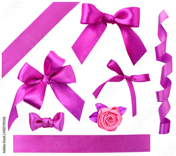 Fototapeta Set of bows and ribbons