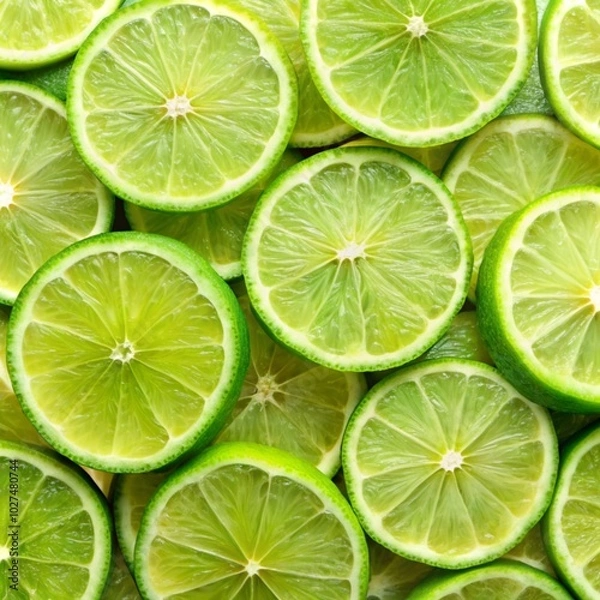 Obraz Lime slices background.