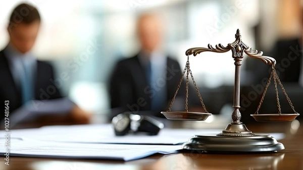 Fototapeta Legal Discussion on Bankruptcy Case and Financial Issues