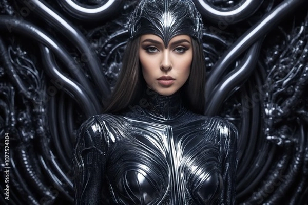 Obraz Elegant women in fashion: glamorous dresses in an aesthetic studio setting - ideal for travel and industry, creating beautiful images and creating fashionable images with versatile space for text.