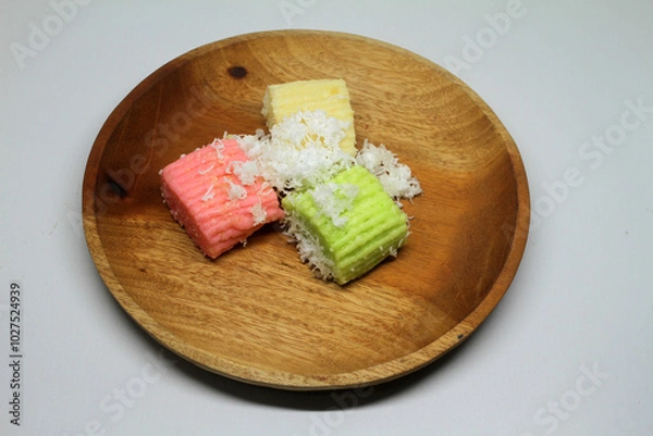 Fototapeta Getuk is a traditional Javanese snack made from cassava or cassava as the main ingredient

