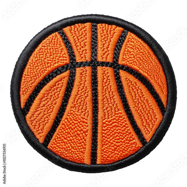 Obraz Basketball Design Embroidered Patch isolated on transparent background