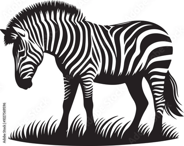 Fototapeta zebra vector style illustration image 