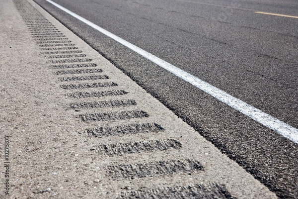 Obraz Fahrbahn Rüttelstreifen
