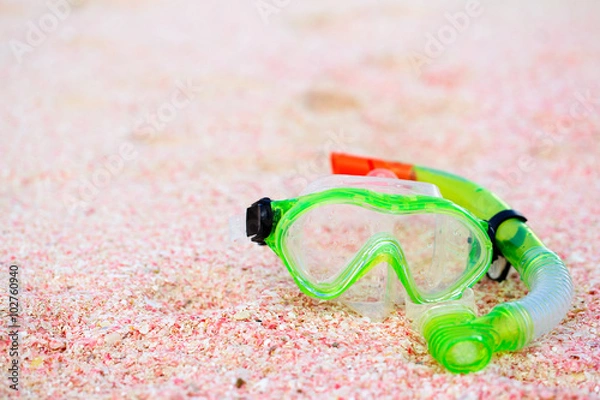 Obraz Snorkeling equipment on beach