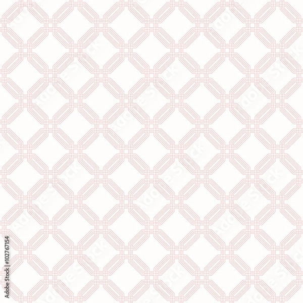 Fototapeta Geometric fine abstract vector octagonal pink background. Seamless modern pattern