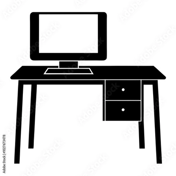 Fototapeta set of computer