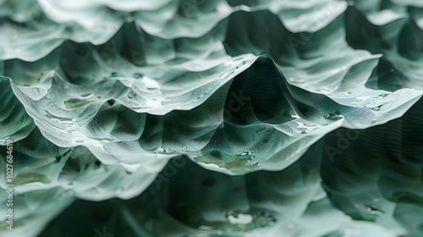 Fototapeta Abstract 3D Green Mountain Background