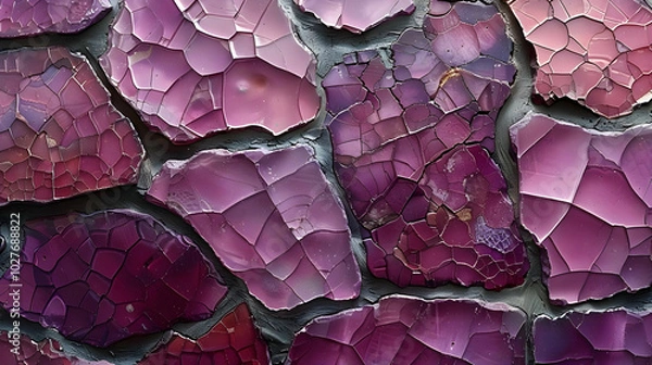 Fototapeta Purple Cracked Stone Abstract Background