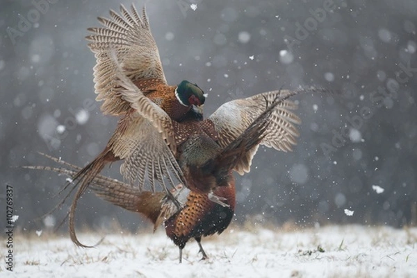 Obraz Walka bażantów