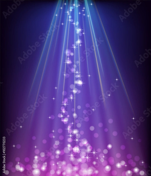 Obraz Abctract glowing blue purple background