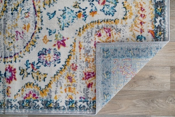 Fototapeta Square corner fold of a specially designed carpet