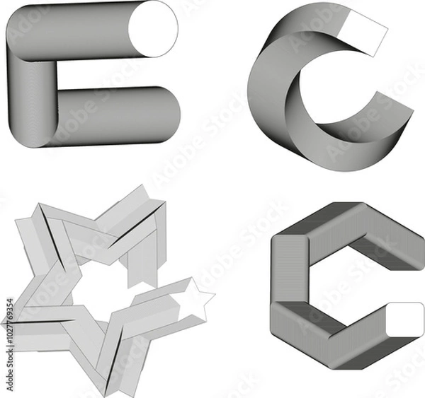 Fototapeta ircular, shape Print symbol, circle, 3d, vector, sign