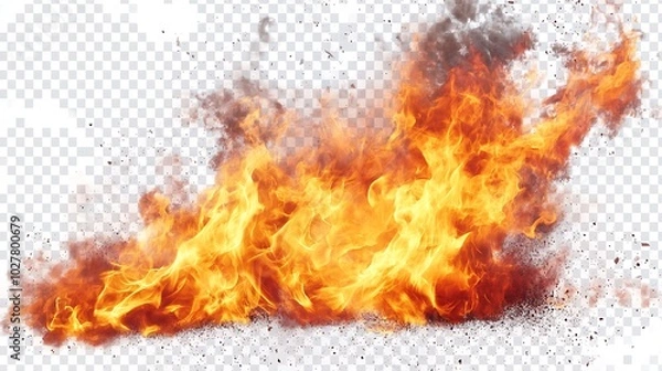 Obraz Orange flames flowing and swirling.

