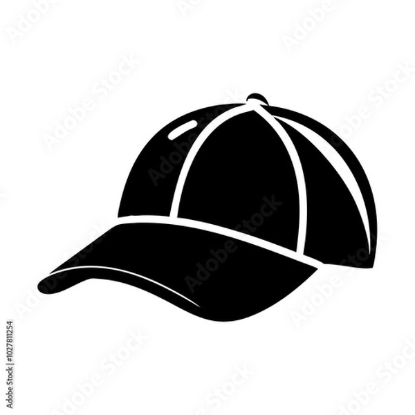 Fototapeta Baseball cap in minimalist design with black and white tones