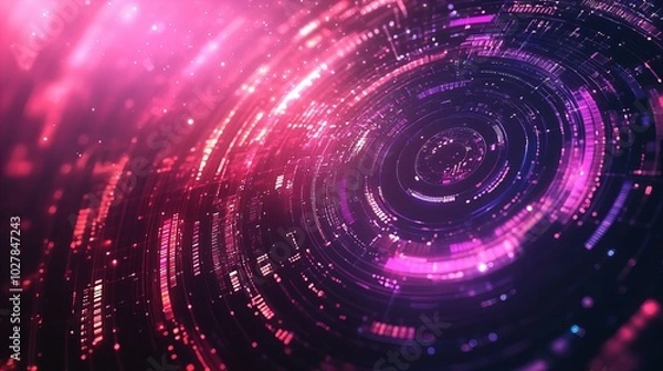 Obraz Abstract digital gradient with geometric shapes and vibrant color transitions with soft glowing effects new beautiful stock image illustration AI