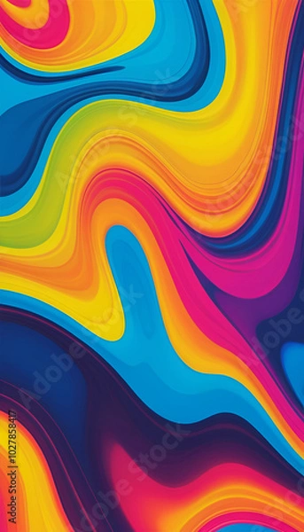 Obraz multi colour  liquid abstract background 